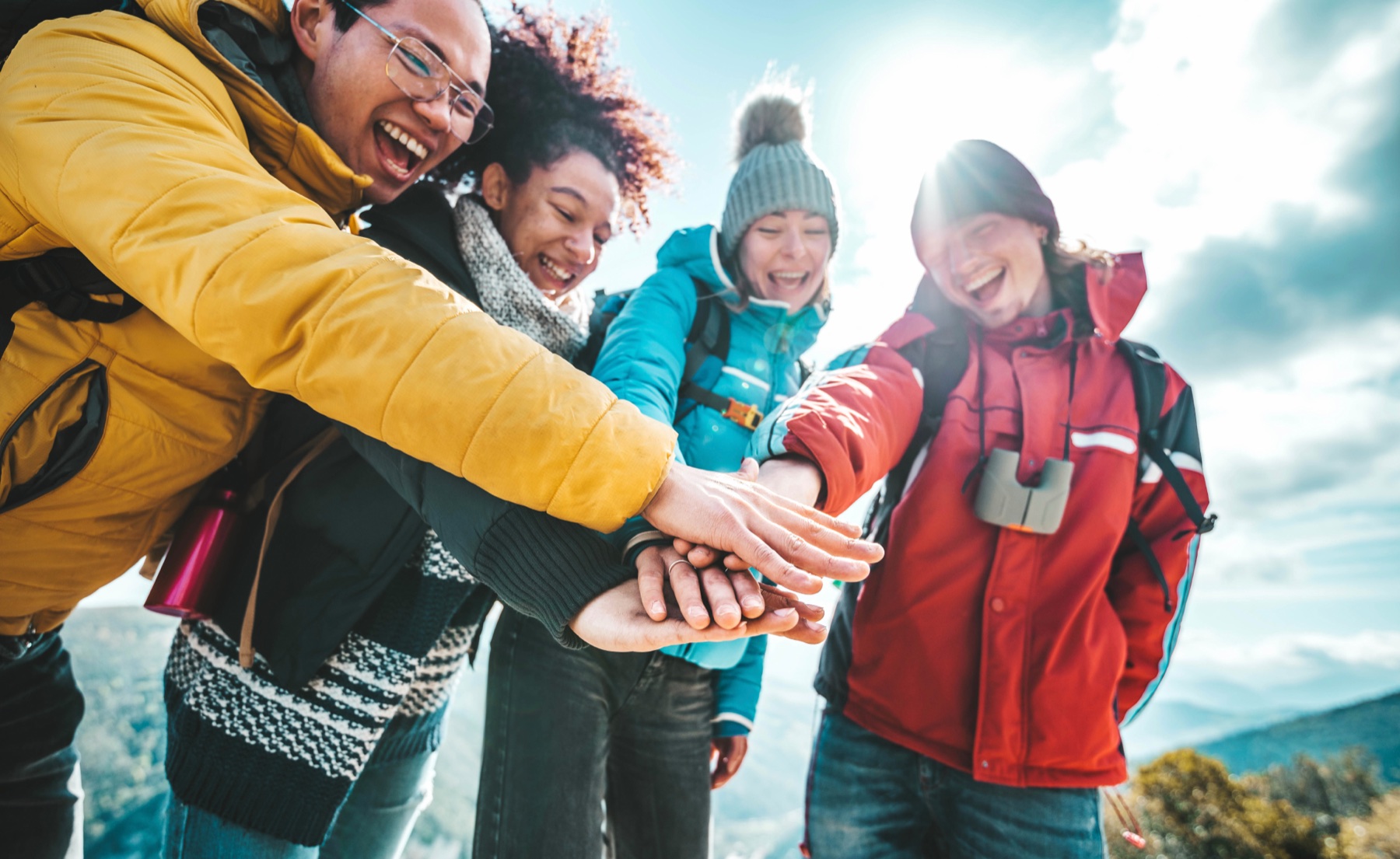 Friends sharing an outdoor experience