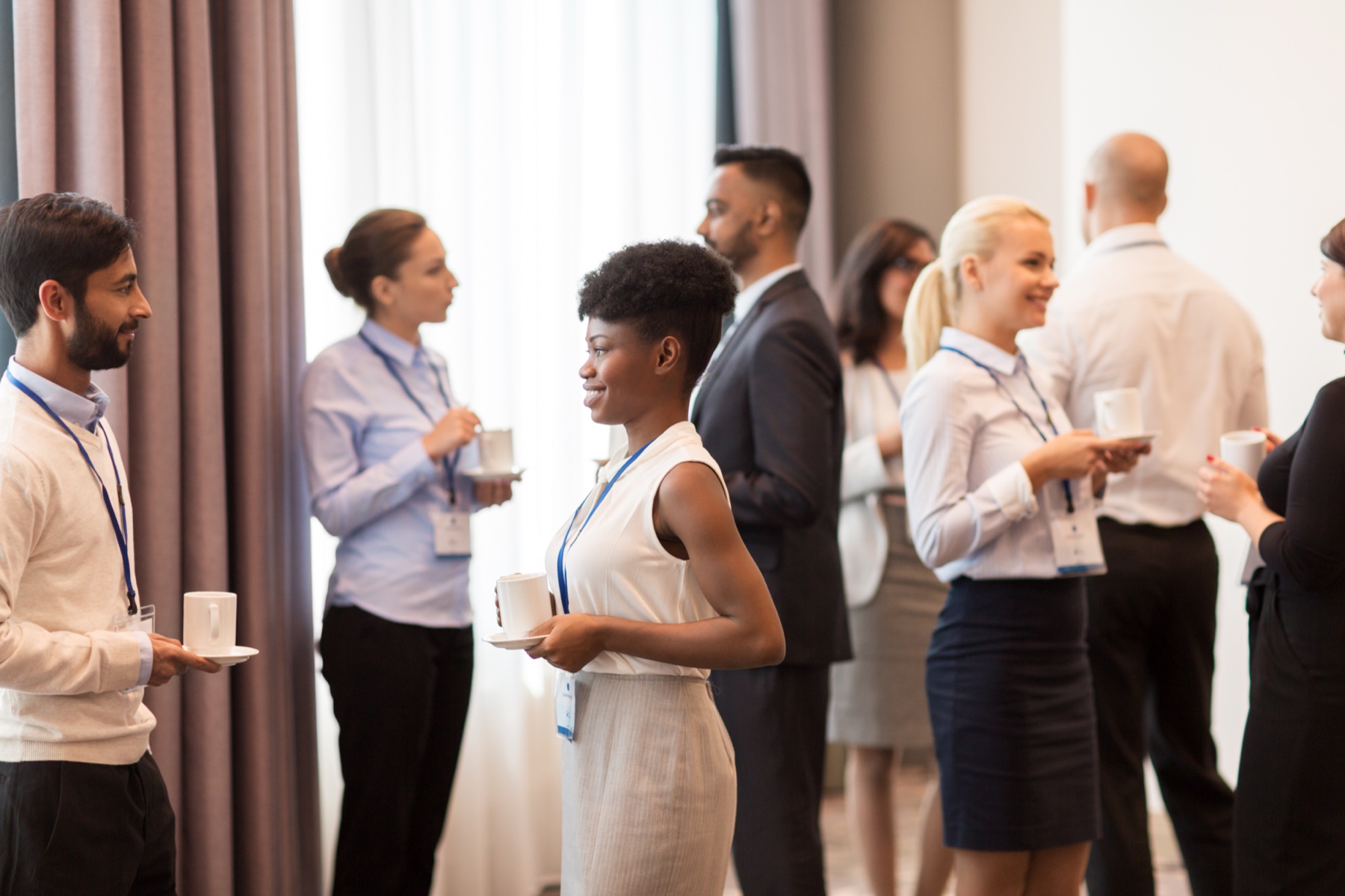 People meeting and connecting