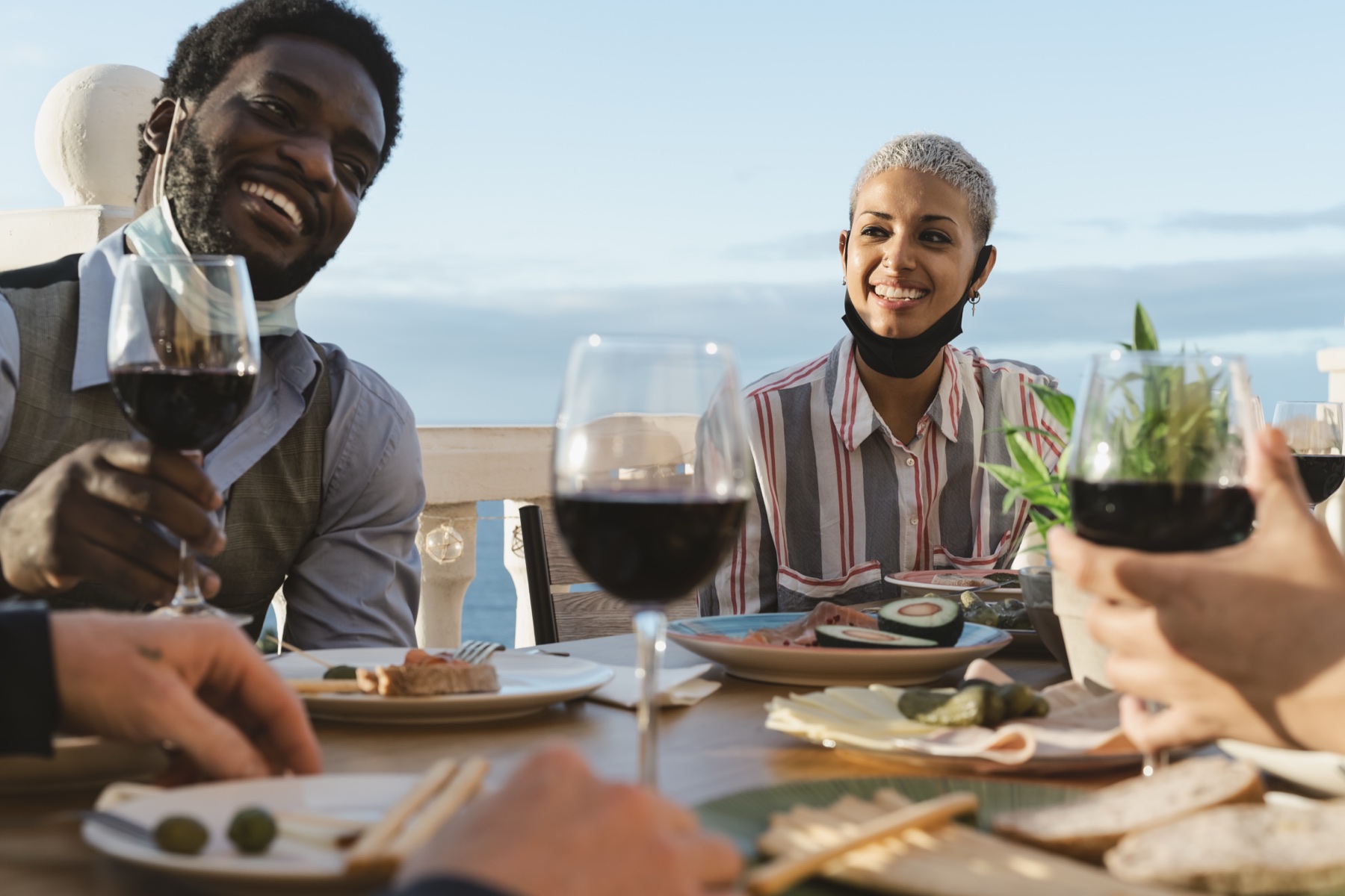 People sharing a dining experience